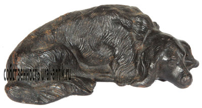 Скульптура- миниатюра собаки, пресс-папье «СОБАКА БОРЗАЯ», 1950-х годов выпуска, знаменитого скульптора Н.И. Либериха. Каслинское литье.