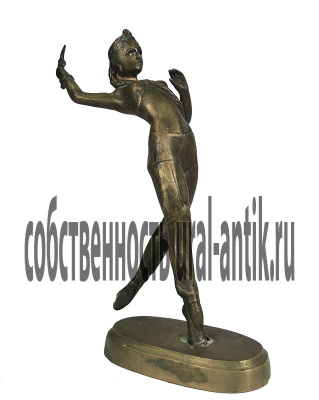 Скульптура-миниатюра балерины "ЗАРЕМА". Каслинское литье. Материал бронза.