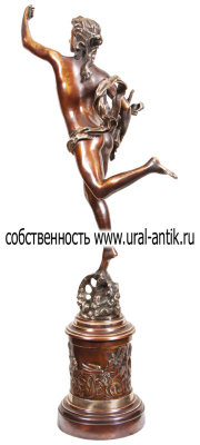 Шикарная кабинетная скульптура "ФОРТУНА (Богиня удачи)", известного скульптора Этьенна Фалькони. Каслинское литье. Благородная бронза.