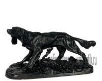 Антикварная, кабинетная скульптура собаки "СЕТТЕР", 1956 года выпуска. Каслинское литье. Материал чугун.