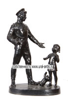 Скульптура кабинетная "ВОЗВРАЩЕНИЕ", 1987 года выпуска, известного каслинского скульптора А.В. Чиркина. Каслинское литье.